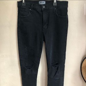 NEW Agolde distressed black skinnies